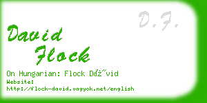 david flock business card